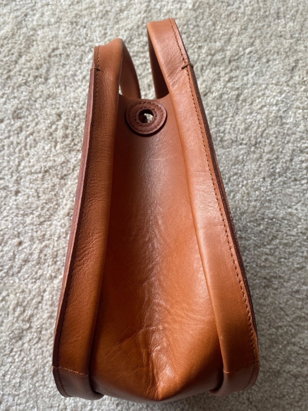 Madewell Small Leather Handbag w/Shoulder Strap-Crossbody Strap-Light Brown Tone - Picture 14 of 15